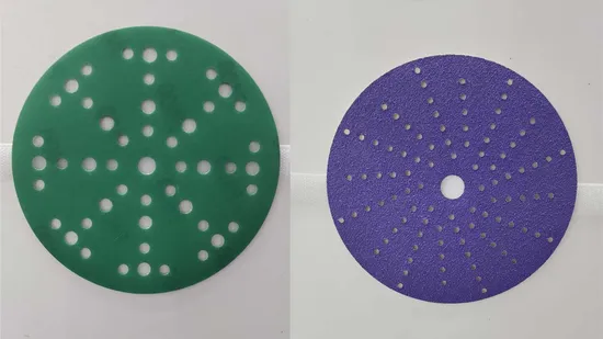 Hook and Loop Velcro Disc Purple Aluminum Oxide Sandpaper Abrasive 